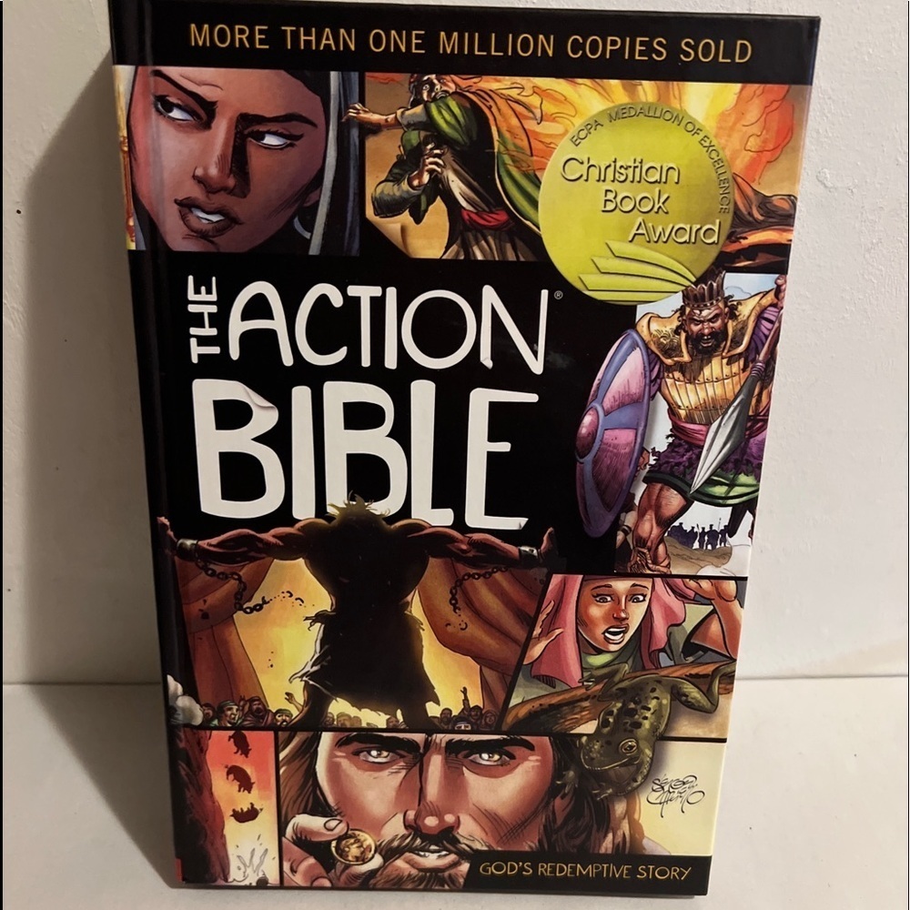 Kids Action Bible God's Redemptive Story Graphic Comic Book Hardcover Ages 9-12